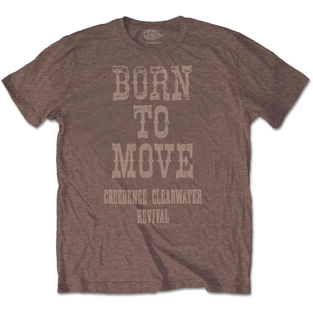Creedence Clearwater Revival - Born To Move Heren Tshirt - Bruin